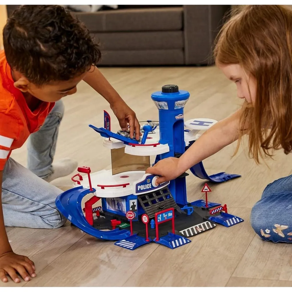 TOYS "R" US Majorette - Estación de Policía Creatix con Vehículo Incluido ㅤ