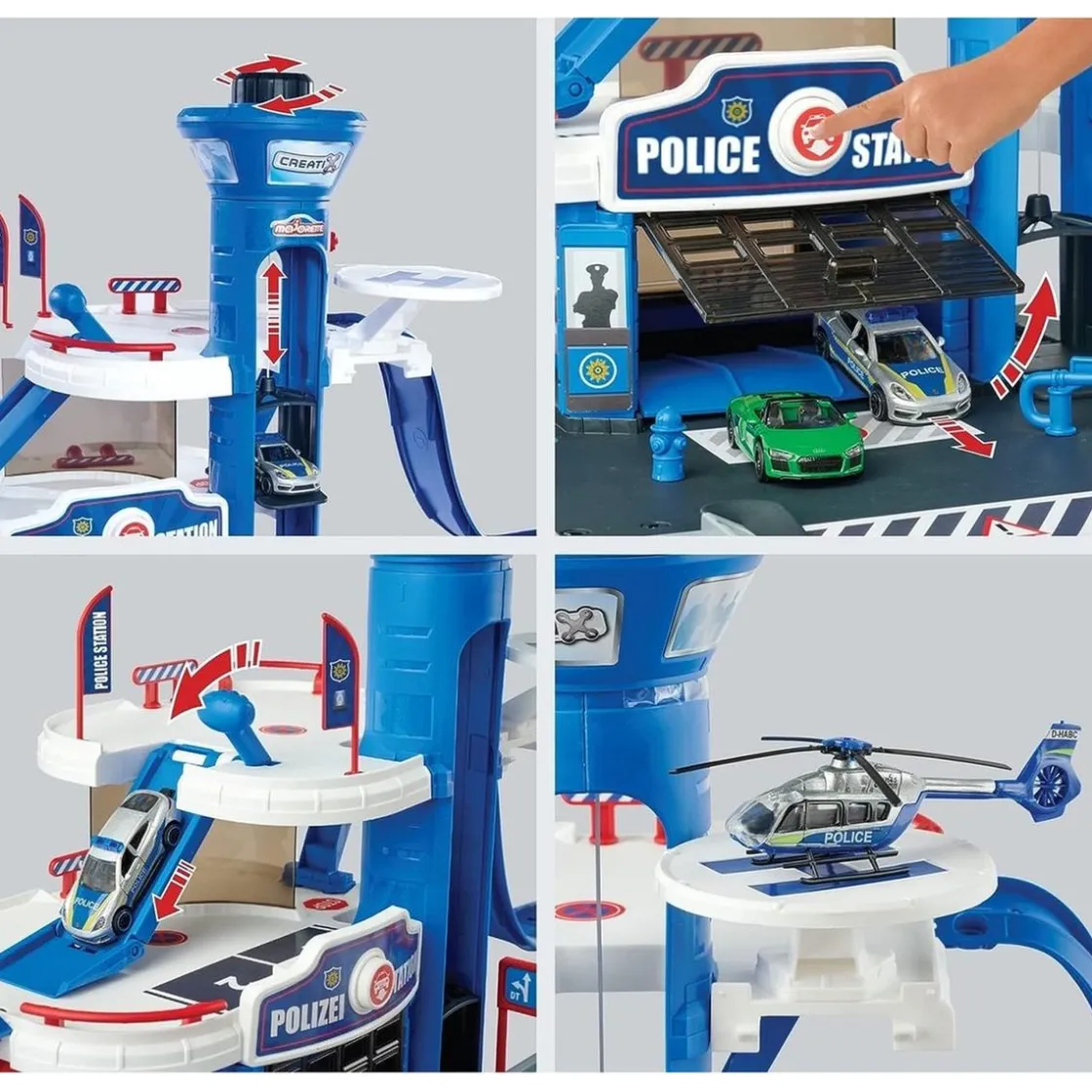 TOYS "R" US Majorette - Estación de Policía Creatix con Vehículo Incluido ㅤ