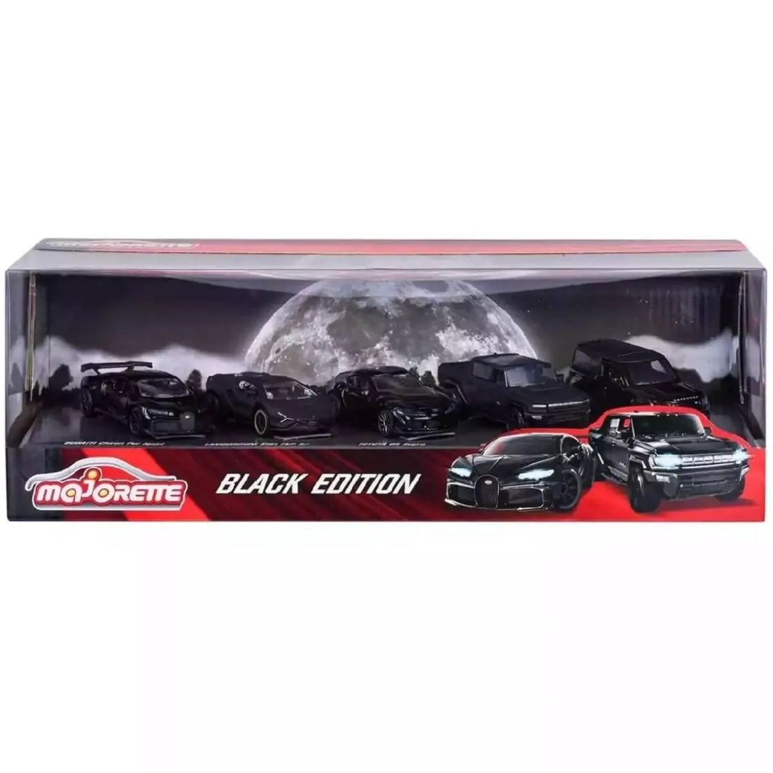 MAJORETTE - Pack 5 Coches Black Edition* Vehículos Y Circuitos