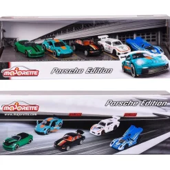 FUNKO UK LIMITED Majorette - Pack de 5 coches de metal Porsche, escala 1:64 con partes de apertura ㅤ