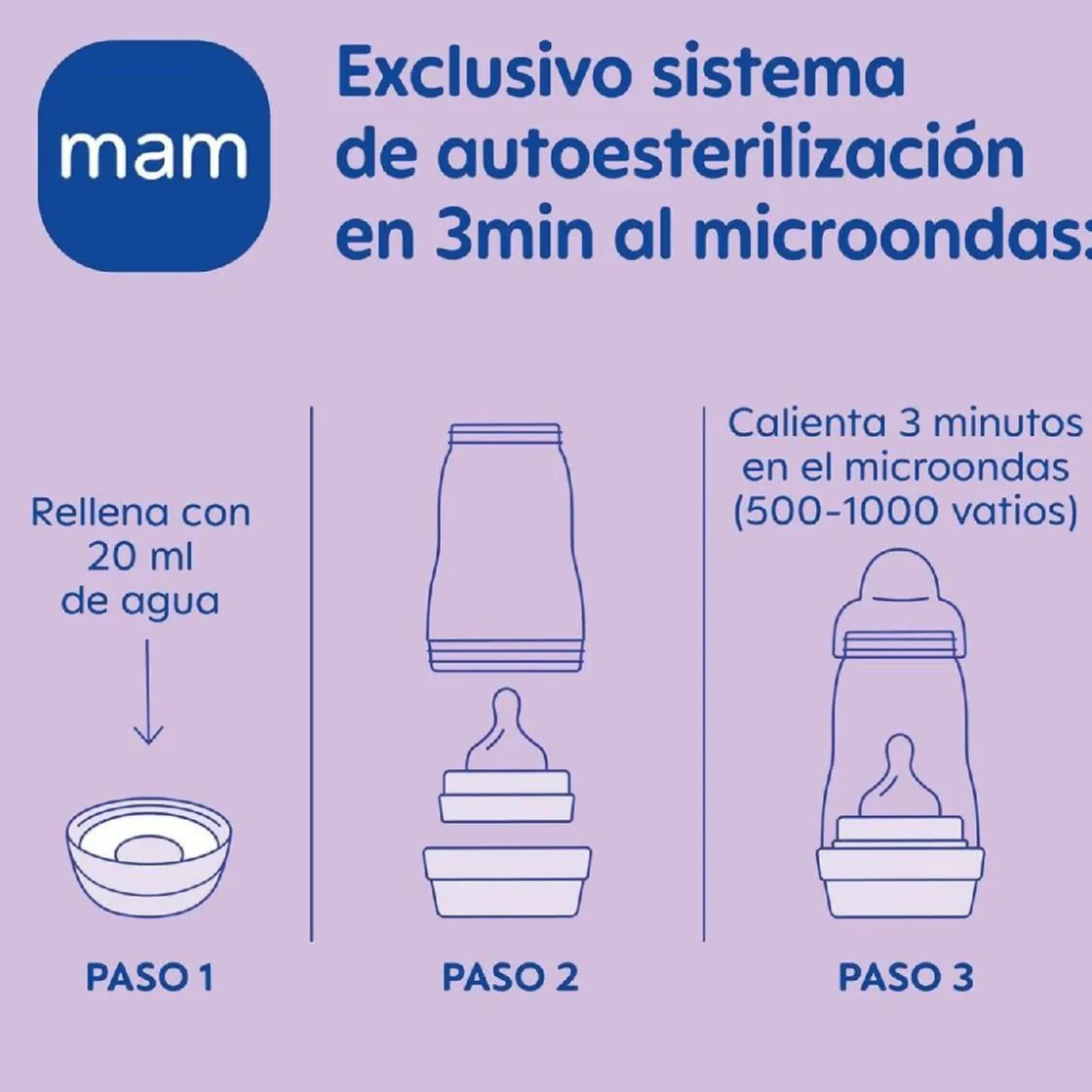 MAM - Biberón Easy Start anticólicos 260ml neutroㅤ