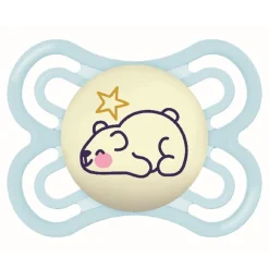MAM - Chupete Perfect Night silicona brillante 2-6 meses azulㅤ