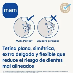 MAM - Chupete Perfect silicona mate 2-6 meses azul* Biberones Y Chupetes·Chupetes