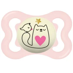 MAM - Chupete Supreme Night silicona brillante 2-6 meses rosa