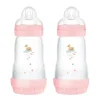 MAM - Conjunto 2 biberones Easy Active anticólicos 260 ml Rosa* Biberones Y Chupetes·Biberones