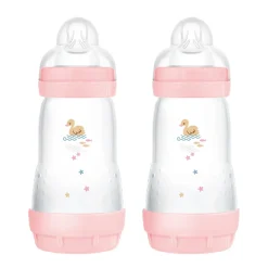 MAM - Conjunto 2 biberones Easy Active anticólicos 260 ml Rosa* Biberones Y Chupetes·Biberones