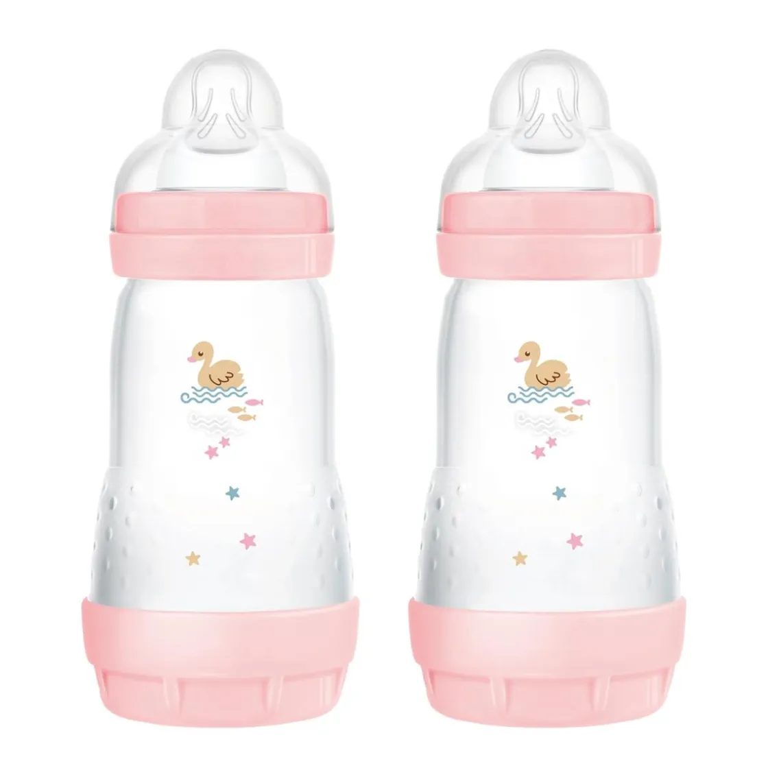 MAM - Conjunto 2 biberones Easy Active anticólicos 260 ml Rosa* Biberones Y Chupetes·Biberones