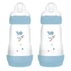 MAM - Conjunto 2 biberones Easy Active anticólicos 260 ml Azul