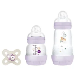 MAM - Kit de inicio biberón + chupete Welcome to the World morado* Biberones Y Chupetes·Biberones