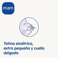 MAM - Pack 2 chupetes Comfort silicona 0-3 meses azul
