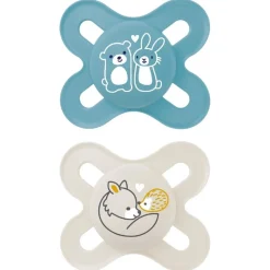 MAM - Pack 2 chupetes Start silicona mate 0-2 meses azul