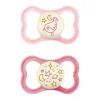 MAM - Pack 2 chupetes Supreme Night silicona mate +6 meses rosa* Biberones Y Chupetes·Chupetes