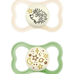 MAM - Pack 2 chupetes Supreme Night silicona mate +6 meses neutro* Biberones Y Chupetes·Chupetes