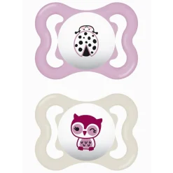 MAM - Pack 2 chupetes Supreme silicona mate 2-6 meses rosa