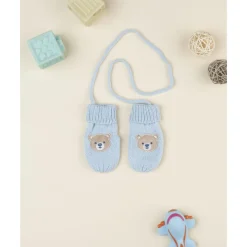 Prenatal Manoplas de bebé azules con bordado de osito* Calzado Y Accesorios·Accesorios Y Complementos