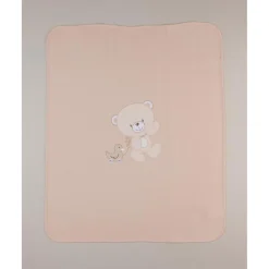 Prenatal Manta de cuna con osito bordado