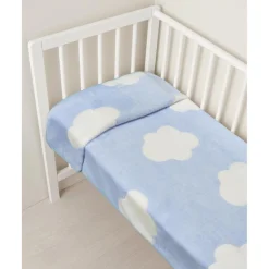Prenatal Manta para cuna de peluche sintético azul con nubes* Ropa De Cama·Sábanas Y Mantas|Recién Nacido·Ropa De Cama