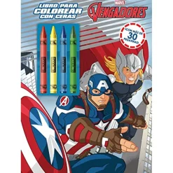 LOGISTA LIBROS Marvel - Los Vengadores - Libro de actividades para colorear con ceras: Los Vengadores ㅤ