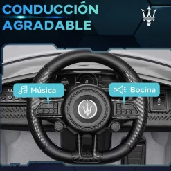 AIYAPLAY Maserati Gran Turismo Folgore eléctrico Gris* Vehículos De Batería O A Pedales