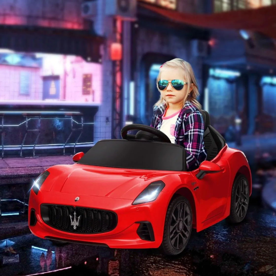 AIYAPLAY Maserati Gran Turismo Folgore eléctrico Rojo* Vehículos De Batería O A Pedales