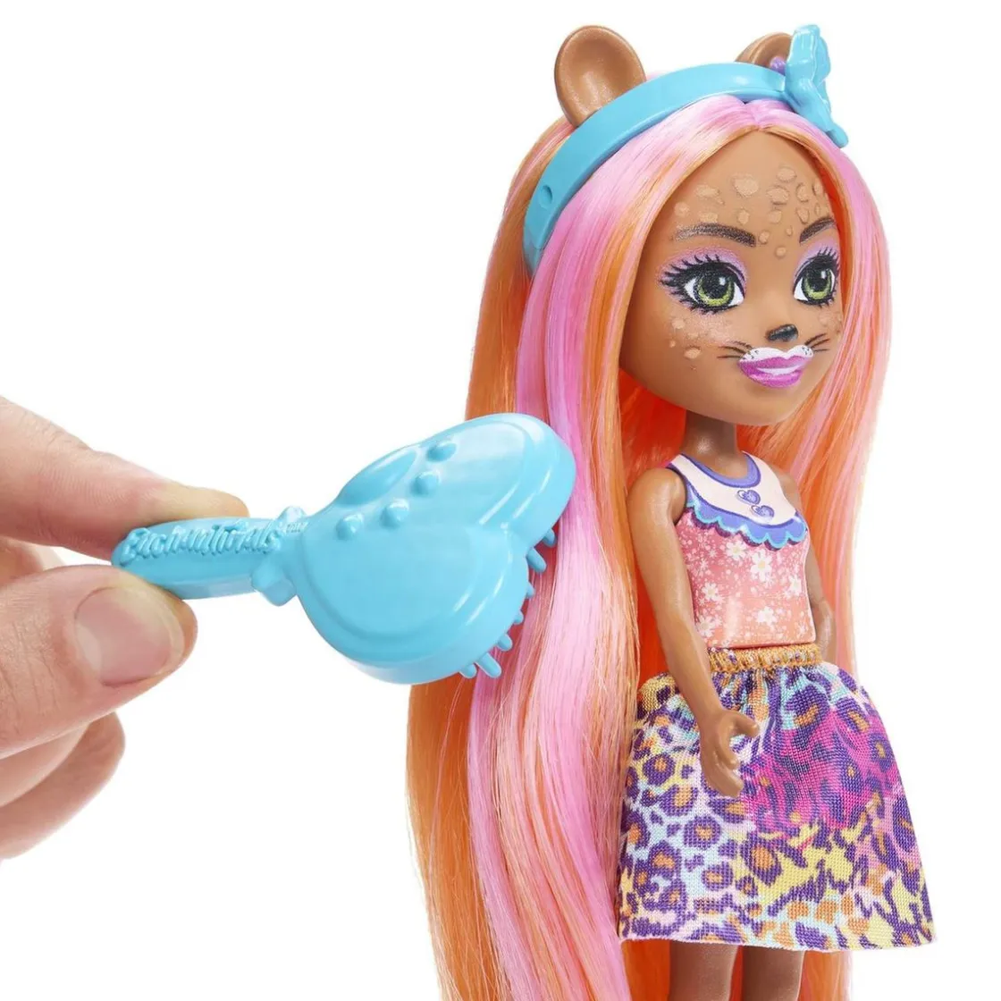 MATTEL - Enchantimals - Muñeca guepardo Glam Party con accesorios para peinar y mascota ㅤ* Muñecas