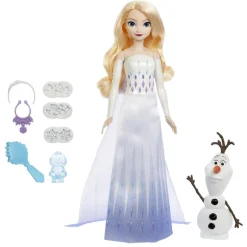 TOYS "R" US Mattel - Frozen - Aventuras de Elsa y Olaf con Nieve Muñeca ㅤ