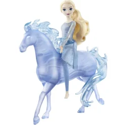 MATTEL - Frozen - Muñeca rubia con vestido y caballo Nokk de Frozen 2 ㅤ* Muñecas
