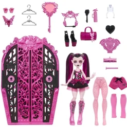MATTEL - Monster High - Muñeca Draculaura Skulltimate con armario y accesorios