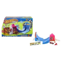 MATTEL - Parque de skate con monopatín de juguete y zapatillas para dedos ㅤ