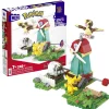 MATTEL - Pokemon - Construcción Pokémon con movimiento: Pikachu, Wooloo y Pidgey, 240 bloques ㅤ* Juguetes De Construcción