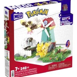 MATTEL - Pokemon - Construcción Pokémon con movimiento: Pikachu, Wooloo y Pidgey, 240 bloques ㅤ* Juguetes De Construcción