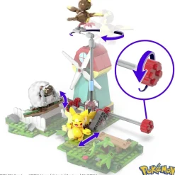 MATTEL - Pokemon - Construcción Pokémon con movimiento: Pikachu, Wooloo y Pidgey, 240 bloques ㅤ* Juguetes De Construcción