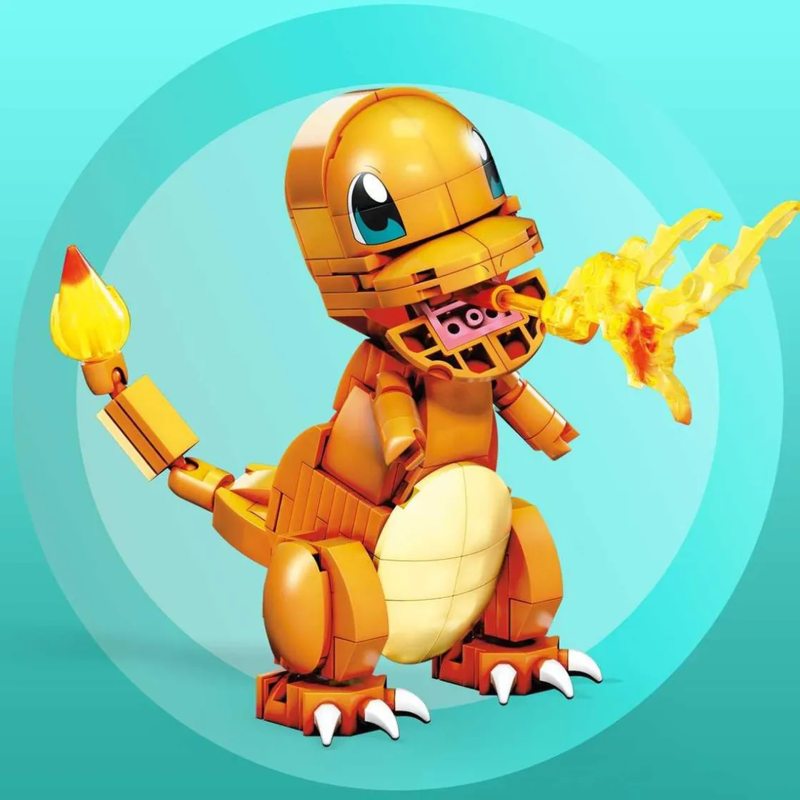 MATTEL - Pokemon - Figura de construcción Mega Construx Pokémon Charmander Naranja ㅤ