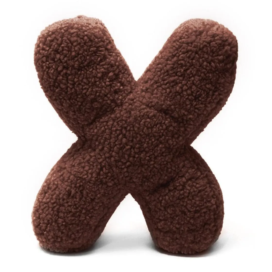 MEOWBABY - Almohada Infantil con Forma de Letra “X” Color Marrón Oscuro “Bearly X”* Descanso·Colchones Y Almohadas