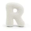 MEOWBABY - Almohada Infantil con Forma de Letra “R” Color Blanco Roto “Bearly R”