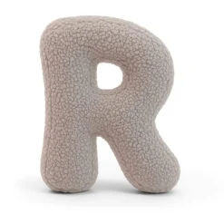 MEOWBABY - Almohada Infantil con Forma de Letra “R” Color Gris Claro “Bearly R”* Descanso·Colchones Y Almohadas