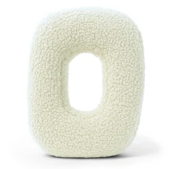 MEOWBABY - Almohada Infantil con Forma de Letra “O” Color Crema “Bearly O”