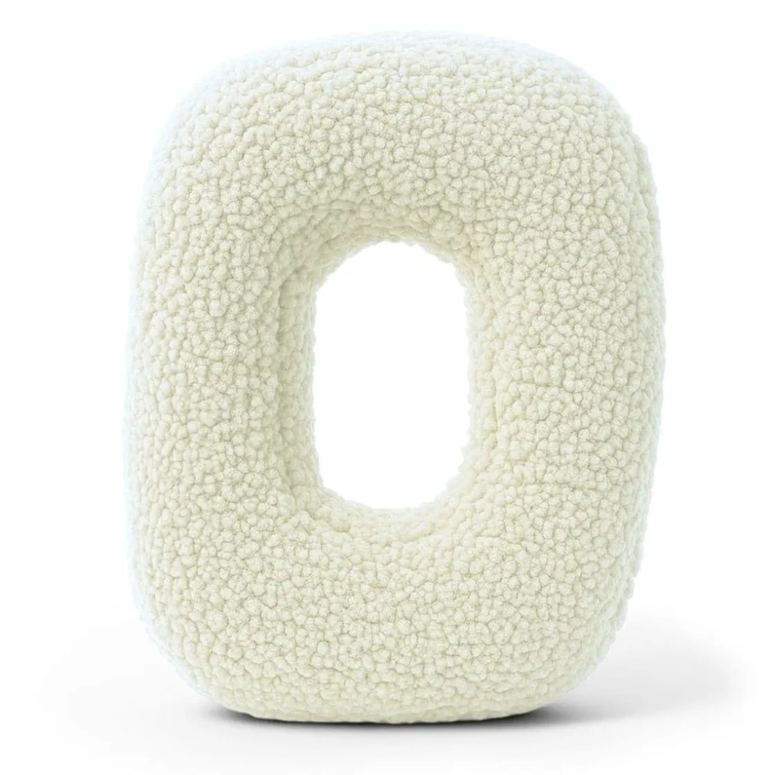 MEOWBABY - Almohada Infantil con Forma de Letra “O” Color Crema “Bearly O”