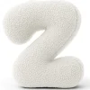 MEOWBABY - Almohada Infantil con Forma de Letra “Z” Color Blanco Roto “Bearly Z”* Descanso·Colchones Y Almohadas