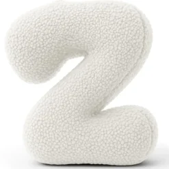 MEOWBABY - Almohada Infantil con Forma de Letra “Z” Color Blanco Roto “Bearly Z”* Descanso·Colchones Y Almohadas