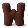 MEOWBABY - Almohada Infantil con Forma de Letra “W” Color Marrón Oscuro “Bearly W”* Descanso·Colchones Y Almohadas