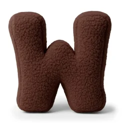 MEOWBABY - Almohada Infantil con Forma de Letra “W” Color Marrón Oscuro “Bearly W”* Descanso·Colchones Y Almohadas