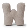 MEOWBABY - Almohada Infantil con Forma de Letra “W” Color Gris Claro “Bearly W”