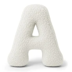 MEOWBABY - Almohada Infantil con Forma de Letra “A” Color Blanco Roto “Bearly A”* Descanso·Colchones Y Almohadas