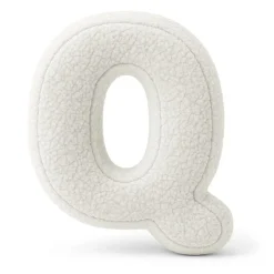 MEOWBABY - Almohada Infantil con Forma de Letra “Q” Color Blanco Roto “Bearly Q”* Descanso·Colchones Y Almohadas