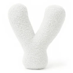 MEOWBABY - Almohada Infantil con Forma de Letra “Y” Color Blanco Roto “Bearly Y”* Descanso·Colchones Y Almohadas