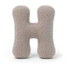 MEOWBABY - Almohada Infantil con Forma de Letra “H” Color Gris Claro “Bearly H”