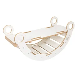 MEOWBABY - Mecedora Infantil Blanca con Tobogán “Medium Dream Rocker White Wood”* Entretenimiento·Hamacas Y Columpios