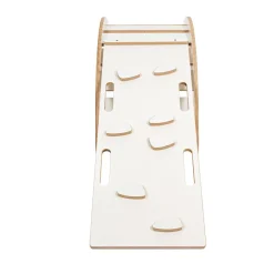 MEOWBABY - Mecedora Infantil Blanca con Escalera y Cojín Rosa “Medium Dream Rocker White Wood”* Entretenimiento·Hamacas Y Columpios