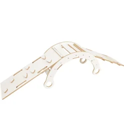 MEOWBABY - Mecedora Infantil Blanca con Tobogán, Escalera y Cojín Rosa “Medium Dream Rocker White Wood”* Entretenimiento·Hamacas Y Columpios